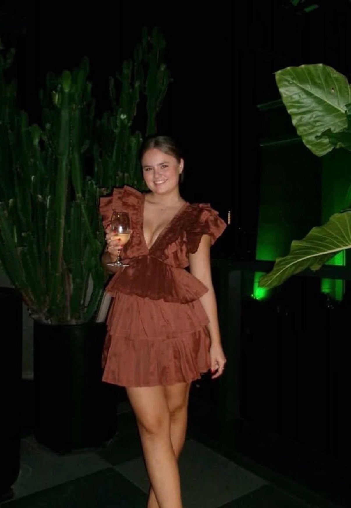 Rhythmic Frilled Mini Dress